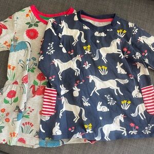 Lot of 2 Spring / Summer Unicorn 3T Dress: Toddler Clothing Bundle
